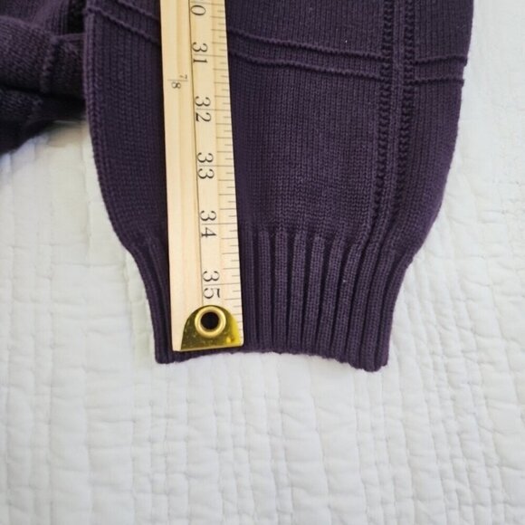 Izod Luxury Sport Blackberry Purple Chunky Cable Knit Sweater Men's XXL NWT NEW - Picture 15 of 16